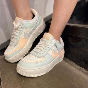 Nike Air Force 1 Shadow Blue Pink Women 6 Size